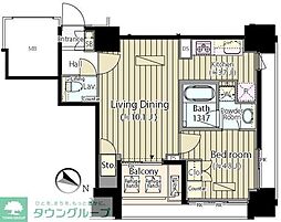 富ヶ谷スプリングス 1LDKの間取図画像