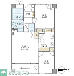 アパートメンツ東山 2LDKの間取図画像
