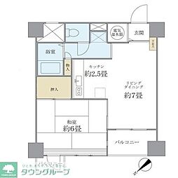 グランドメゾン田町 1LDKの間取図画像