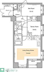 グランド・ガーラ神田 1SLDKの間取図画像