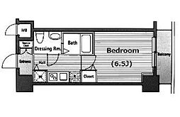 グランド・ガーラ西麻布 1Kの間取図画像