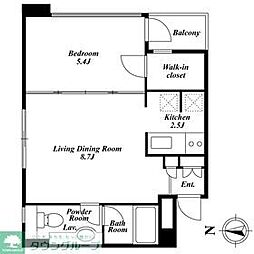 パレサイドステージホームズ麹町 1LDKの間取図画像