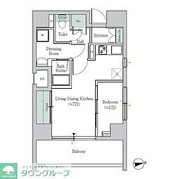 ONEROOFFLATTOGOSHI ワンルームの間取図画像