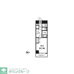 HF銀座レジデンスEAST2 1Kの間取図画像