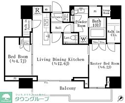 パークホームズ西小山 2LDKの間取図画像