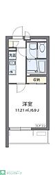CLEINOYAMASHITA 1Kの間取図画像