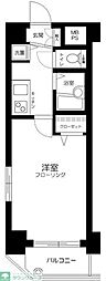 ジュエル荏原中延 1Kの間取図画像