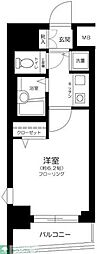 プレール武蔵小山弐番館 1Kの間取図画像