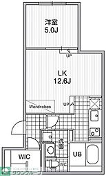 MDM白金台 1LDKの間取図画像