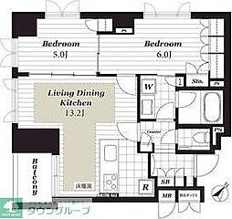 コノエ赤坂丹後町 2LDKの間取図画像