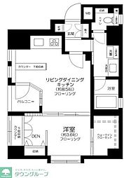 ディ・レジデンセス銀座東 1LDKの間取図画像