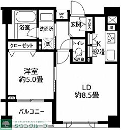 クリオ渋谷ラモード 1LDKの間取図画像