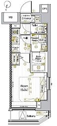 ブライズ西大井 1Kの間取図画像