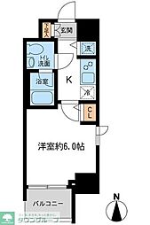 KDXレジデンス大島 1Kの間取図画像