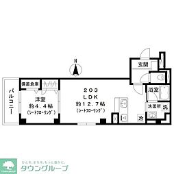 skye池上 1LDKの間取図画像