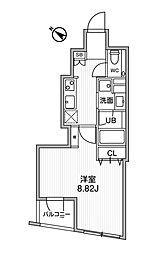 都営新宿線 浜町駅 徒歩3分の賃貸マンション 5階1Kの間取り