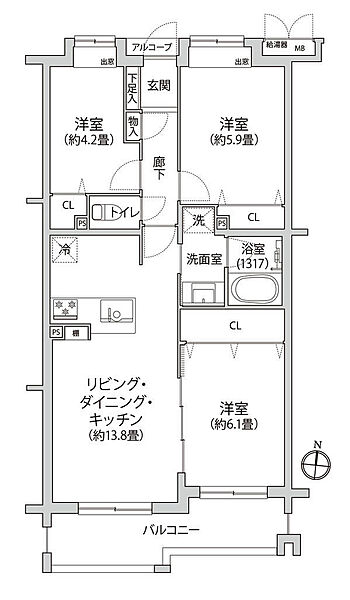 間取りを拡大表示