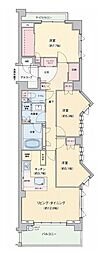 ディアスタ鎌倉由比ガ浜 3LDKの間取図画像