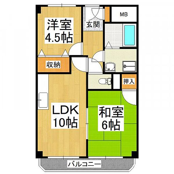 ヴィラ狭山 ｜大阪府大阪狭山市池尻中3丁目(賃貸マンション2LDK・3階・48.99㎡)の写真 その6