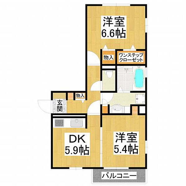 モア・サンハイム ｜大阪府河内長野市木戸3丁目(賃貸アパート2DK・1階・47.51㎡)の写真 その6