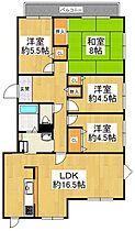 津々山台第二住宅5号棟  ｜ 大阪府富田林市津々山台1丁目（賃貸マンション3LDK・3階・99.75㎡） その2