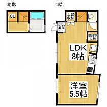 木本貸家  ｜ 大阪府富田林市常盤町（賃貸テラスハウス1LDK・地下1階・30.00㎡） その2