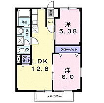 サンコーエイトB  ｜ 大阪府富田林市桜井町1丁目（賃貸アパート2LDK・2階・52.17㎡） その2