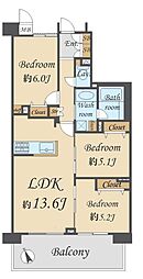 間取図画像 3LDK