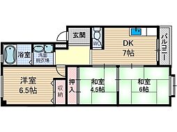 間取図画像 3DK