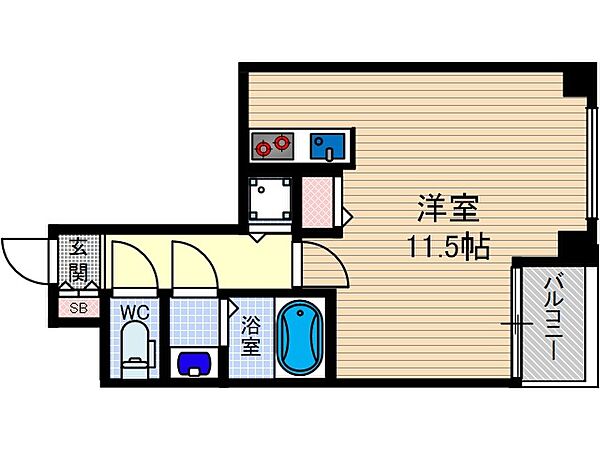 クレアール ｜大阪府摂津市学園町２丁目(賃貸マンション1R・7階・34.81㎡)の写真 その2