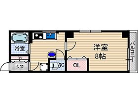 メゾンドバランシヤ  ｜ 大阪府茨木市本町（賃貸マンション1DK・1階・25.00㎡） その2