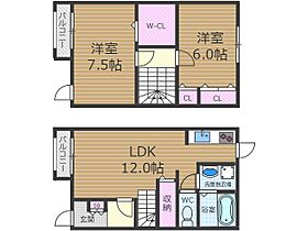 ヒルトップ千里山田  ｜ 大阪府吹田市山田東３丁目（賃貸アパート2LDK・1階・66.24㎡） その2