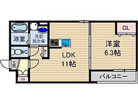 ヴィラKYM下穂積  ｜ 大阪府茨木市下穂積４丁目（賃貸アパート1LDK・1階・38.30㎡） その2