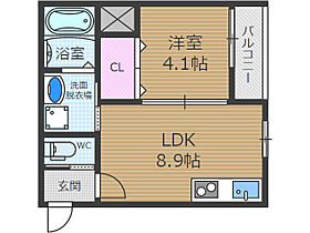 パークヒルズ上穂積  ｜ 大阪府茨木市上穂積３丁目（賃貸アパート1LDK・3階・31.36㎡） その2