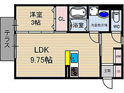 クラインガルテン 1階