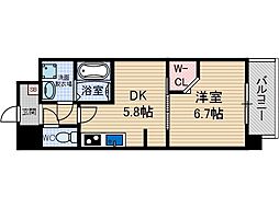 カンナビーノ 2階1DKの間取り