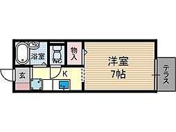 プリマベーラ 1Kの間取図画像