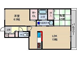 ファミール大池 2LDKの間取図画像