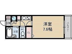 ヴィューフルーヴ2 1Kの間取図画像
