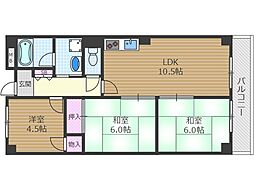 シャトーモンシェール 3LDKの間取図画像