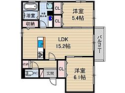 アレグリーア 2LDKの間取図画像