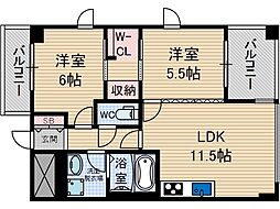 CASABONiTA 2LDKの間取図画像