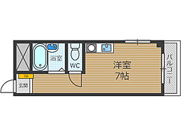 安田第3ビル ワンルームの間取図画像