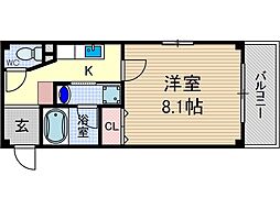 メゾンアンシャンテ 1Kの間取図画像