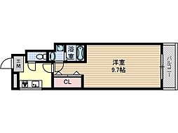 グランデ花水木 1Kの間取図画像