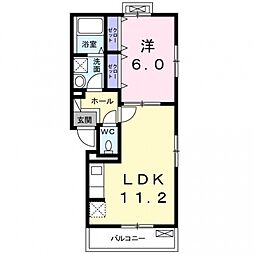 ブロスタ真砂 1LDKの間取図画像