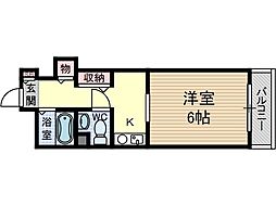 ホワイトプラザ 1Kの間取図画像