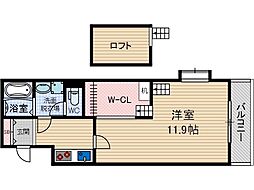 メゾンプレジール 1Kの間取図画像