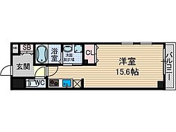 山崎マンション13 ワンルームの間取図画像