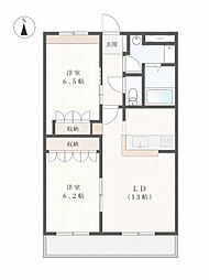 シャルマン 2LDKの間取図画像